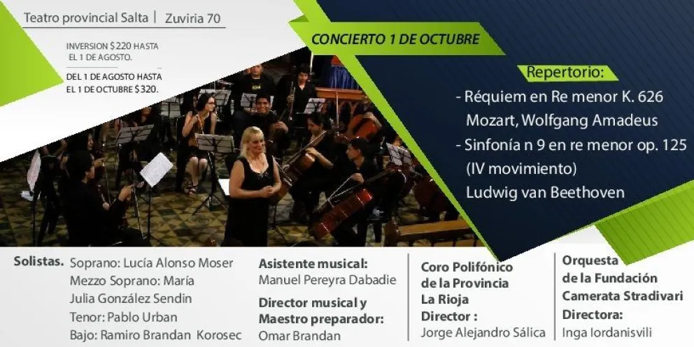 ¿Te gusta el concierto? Habrá uno en Salta, ¡no te lo pierdas!