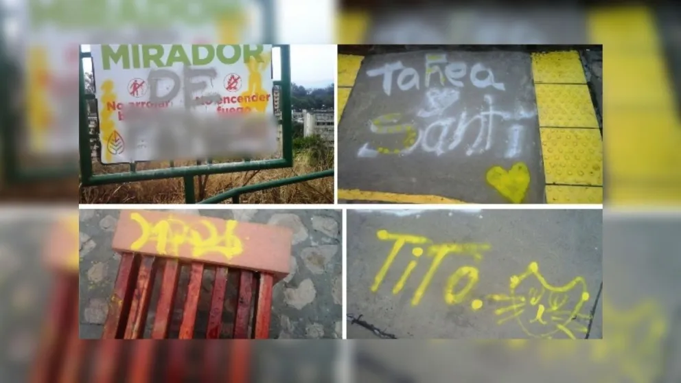 No aprenden más:  vandalizaron la caminería y ciclovía del cerro San Bernardo