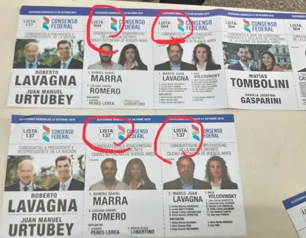 Consenso Federal denunció boletas truchas: conocé a quien favorecerían