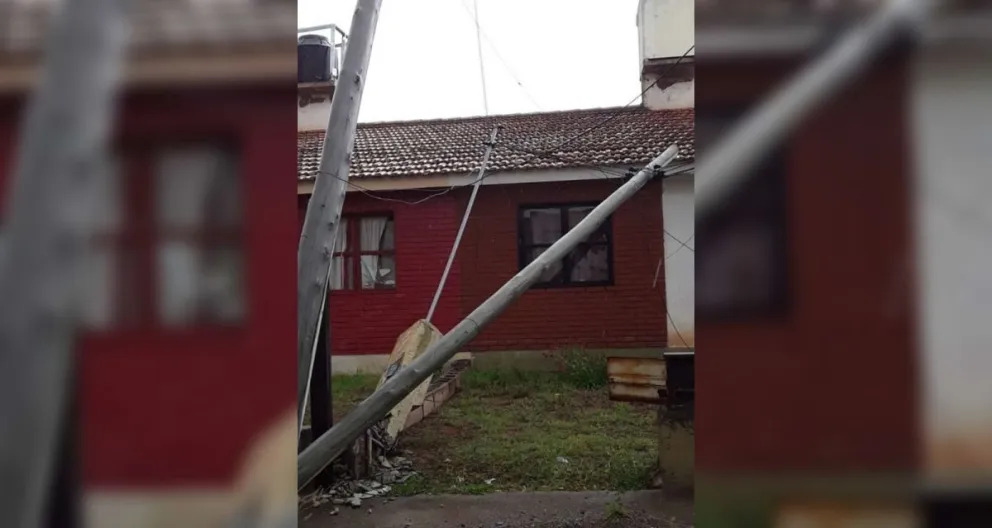 Fuerte temporal en Metán provocó voladura de techos y caída de árboles