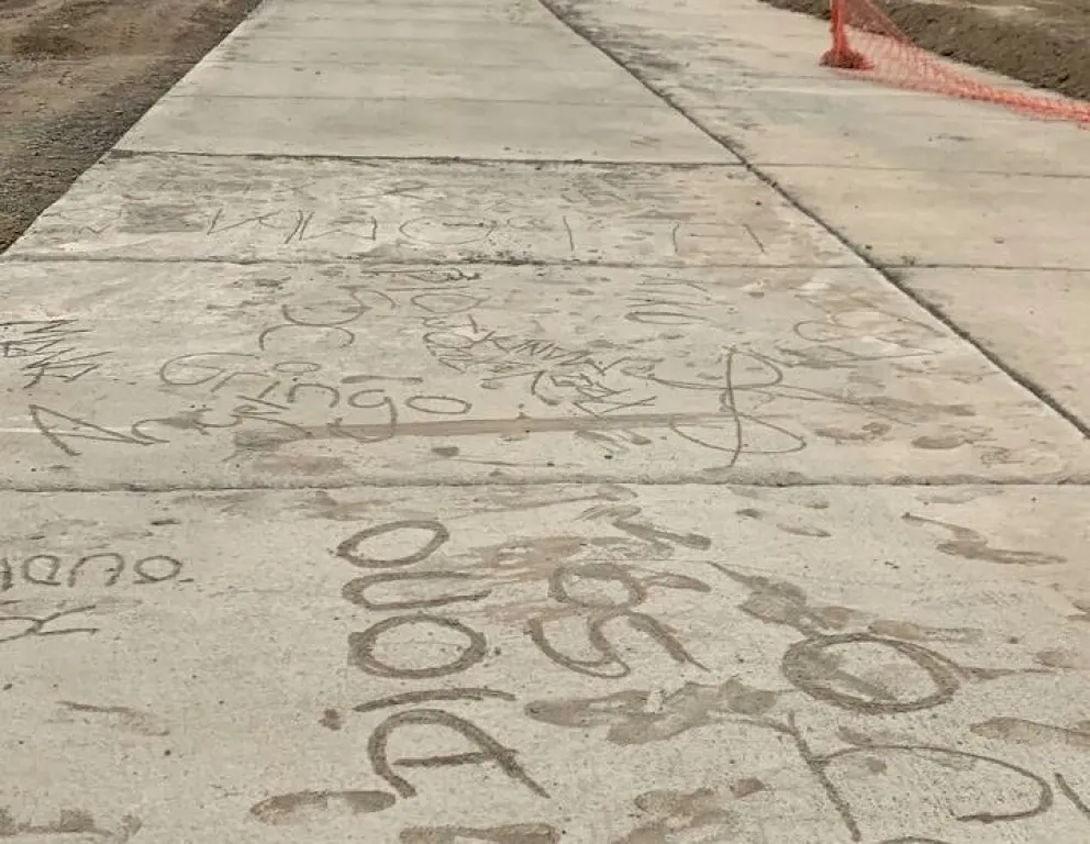 No había necesidad: vándalos dañaron obras de pavimentación
