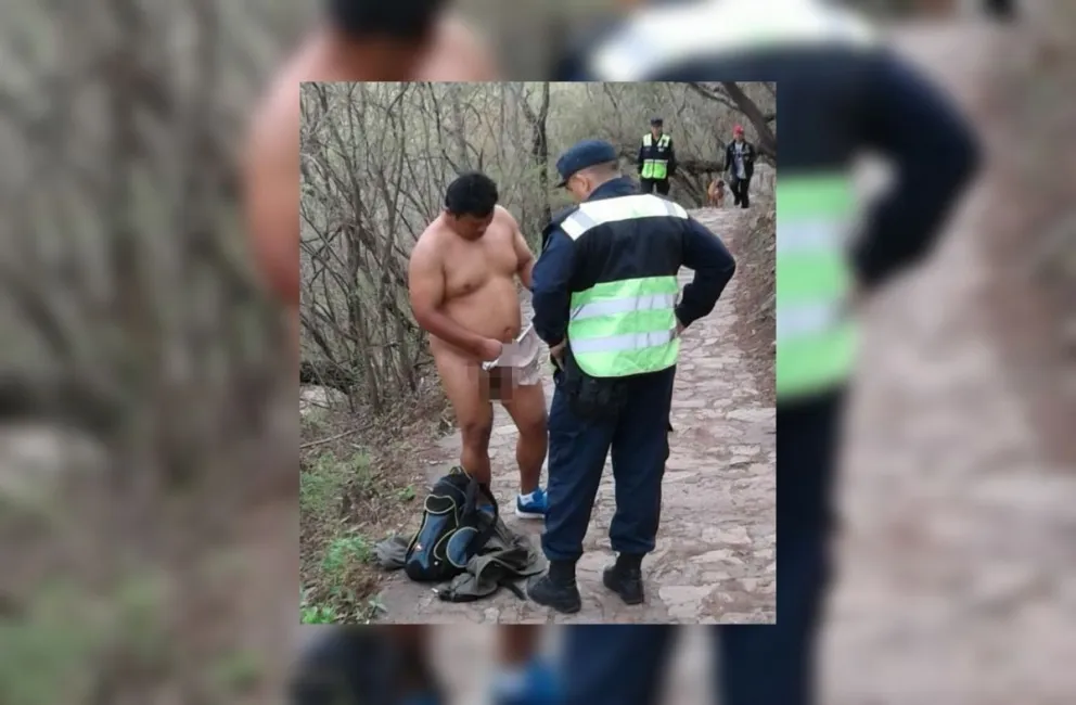 Como Dios lo trajo al mundo: un salteño caminaba desnudo en el Cerro San Bernardo