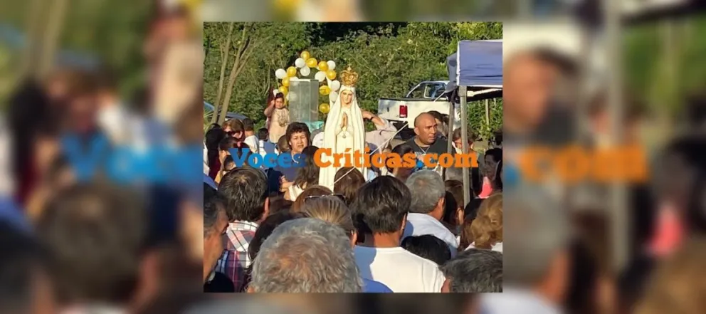 Una multitud acompañó a la Virgen Peregrina de Fátima