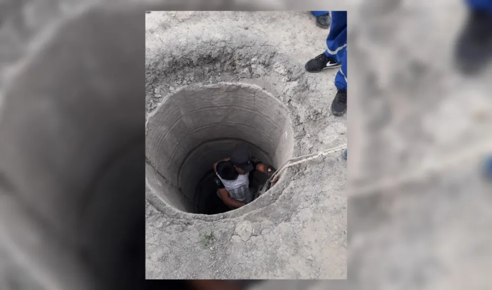 Dramático rescate de un salteñito que cayó a un pozo