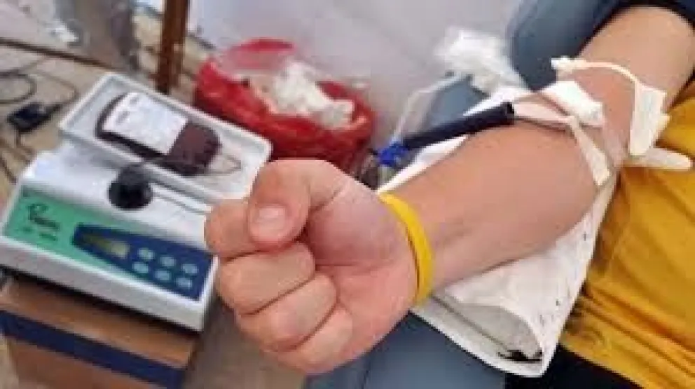Colecta de sangre en la planta de la Central Térmica Güemes