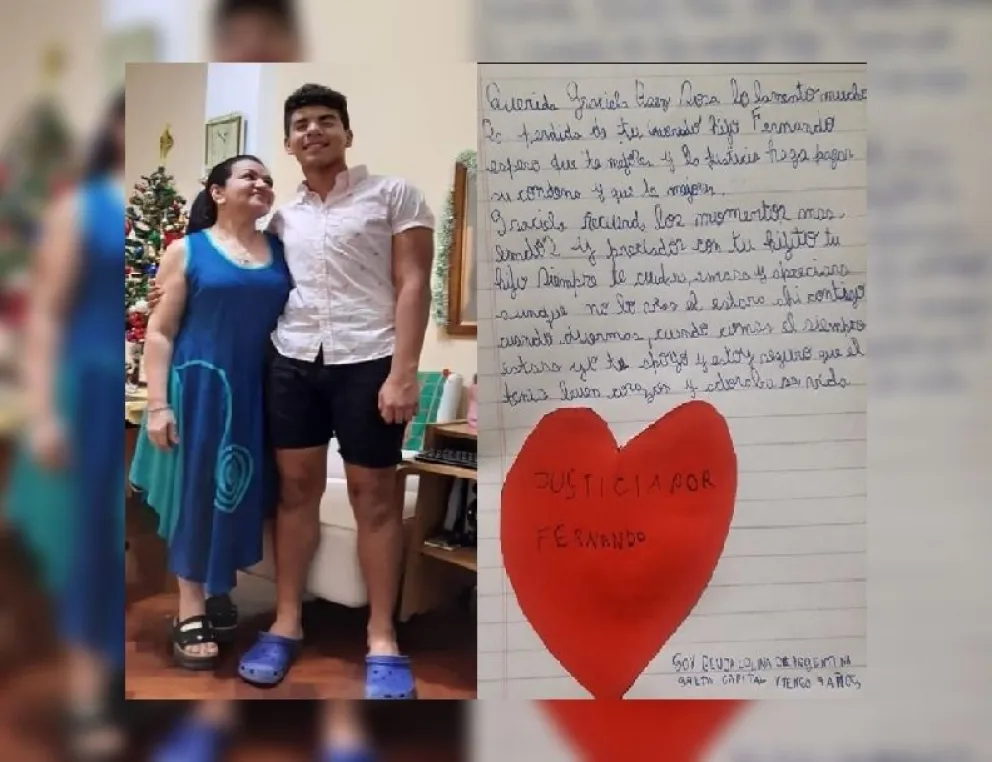 La conmovedora carta que le escribió un salteñito a la mamá de Fernando: “Él siempre estará”