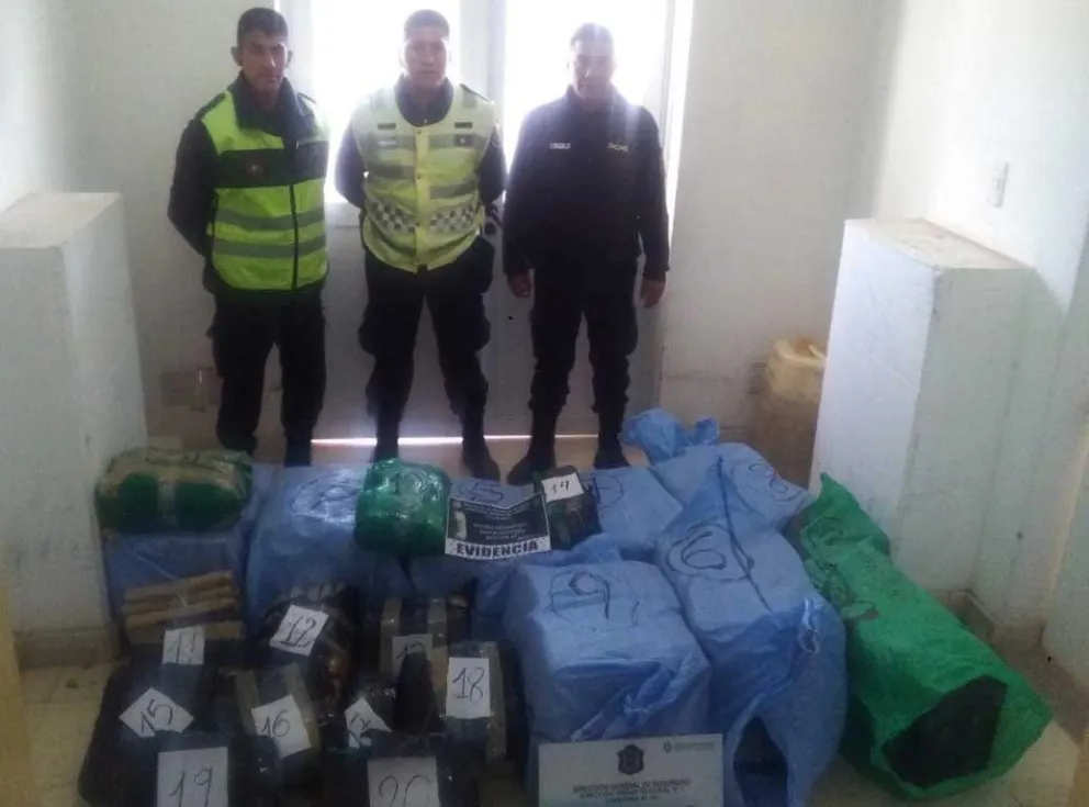 La Policía pudo secuestrar 400 kg de hojas de coca que se traficaban de manera ilegal