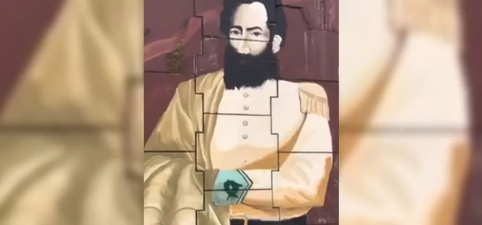 Escándalo: le pintaron un pañuelo verde a un mural de Güemes
