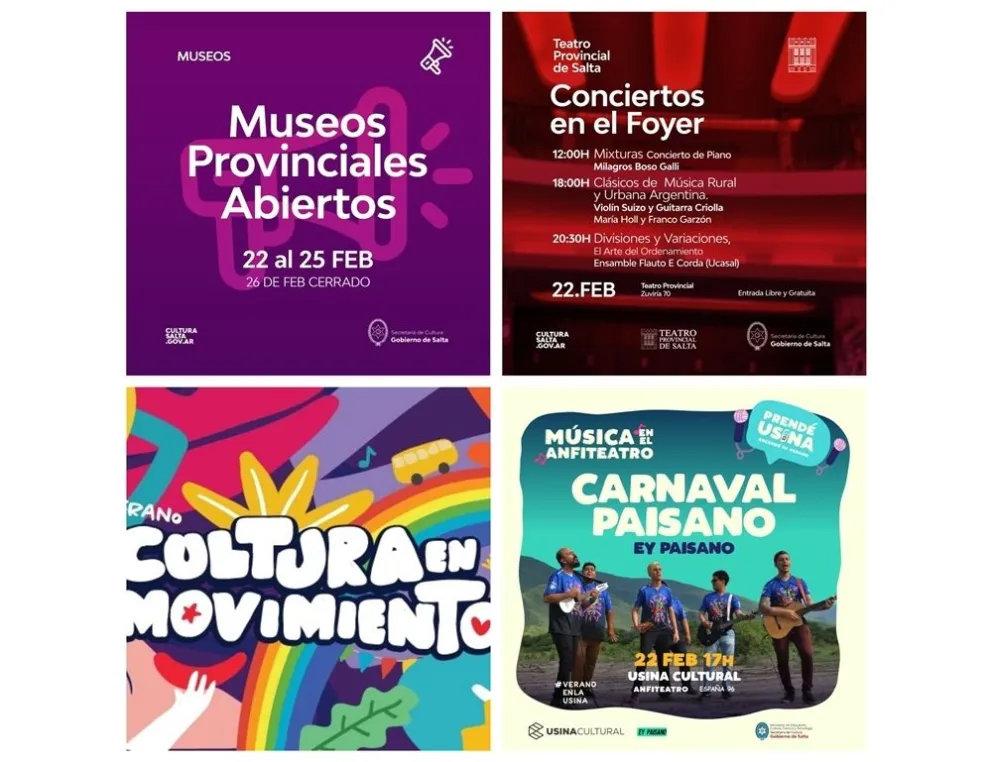 Fin de Semana largo: un abanico de propuestas culturales