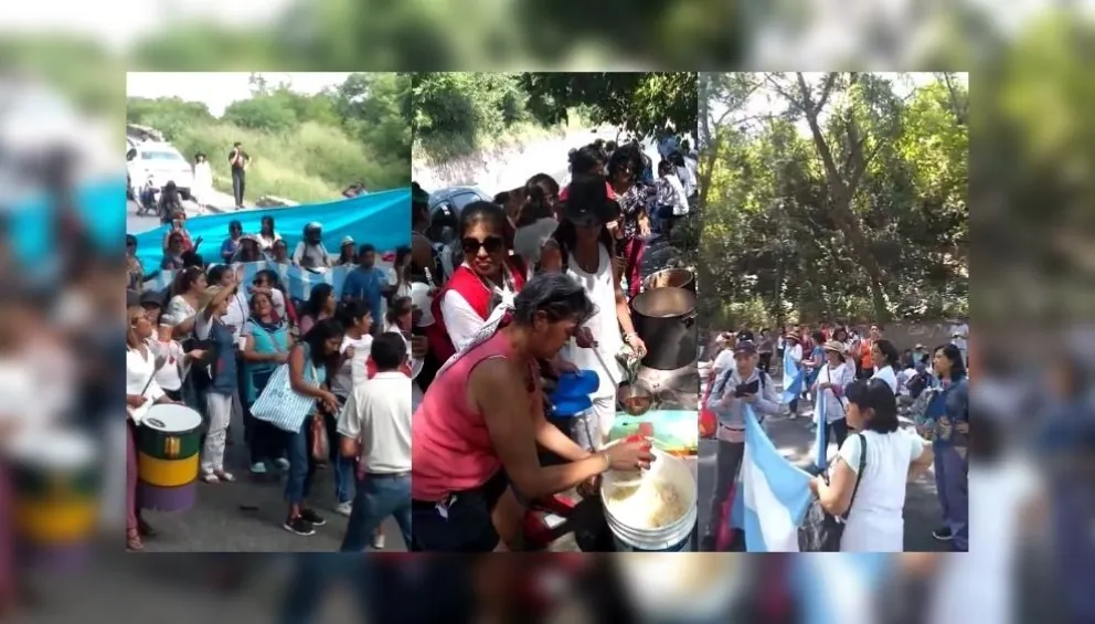 Escándalo: los docentes salteños cortaron el acceso a la provincia