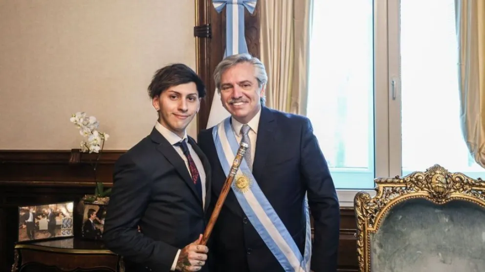 La foto de la discordia del hijo del Presidente (Instagram)