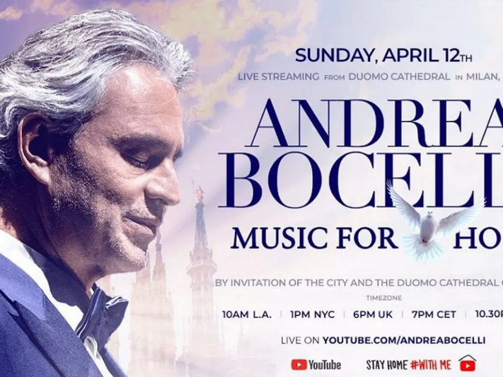 Andrea Bocelli: ¡concierto desde la Catedral de Milán EN VIVO!