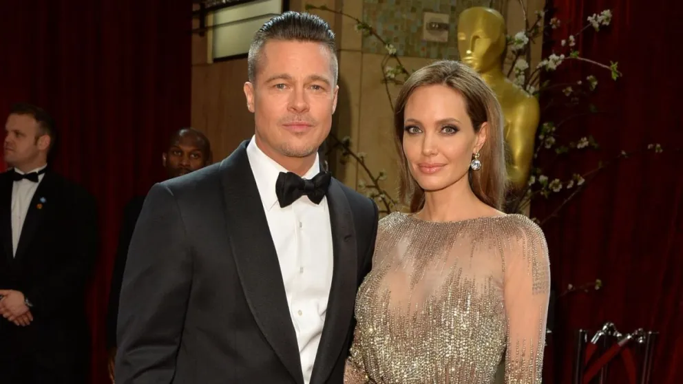 Angelina Jolie y Brad Pitt. Fuente: Twitter