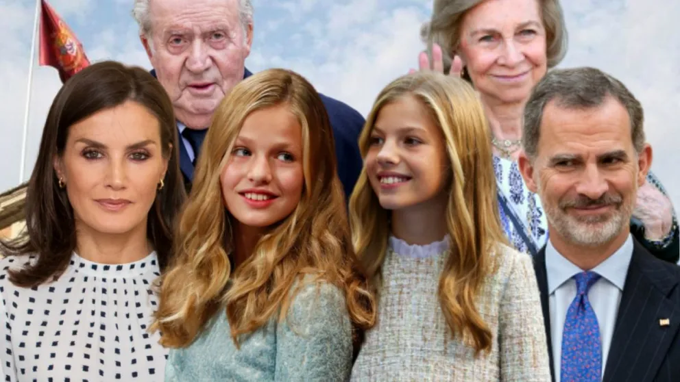 El Rey Felipe y su familia. Fuente: Twitter