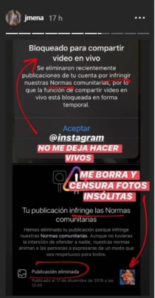 Jimena Barón. Fuente: (Instagram)