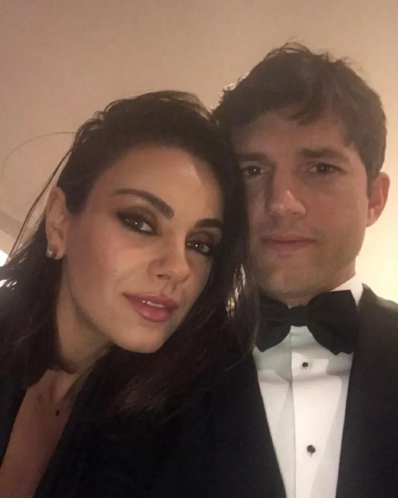 Ashton Kutcher y Mila Kunis (Fuente: Instagram)