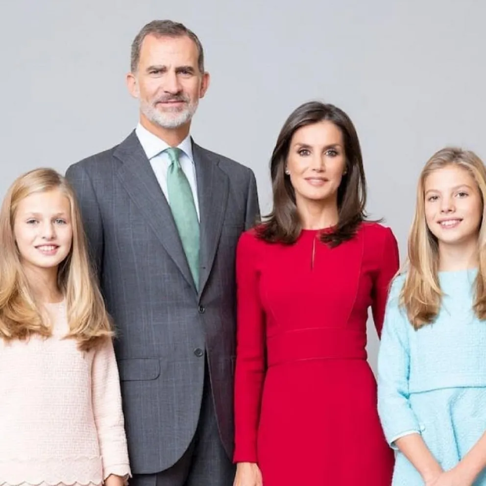 La familia real española con Felipe, Letizia, Leonor y Sofía (Fuente Instagram).