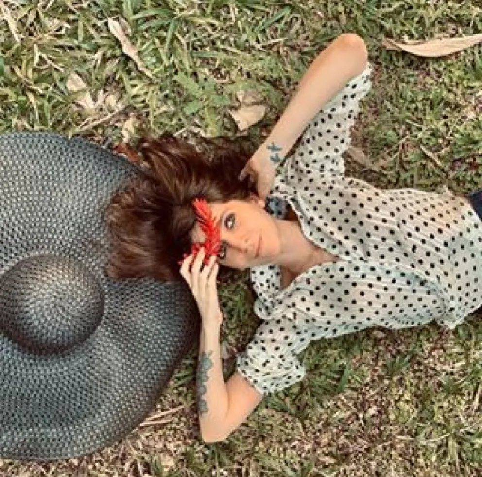 Flor Peña y una particular foto (Fuente:Instagram)