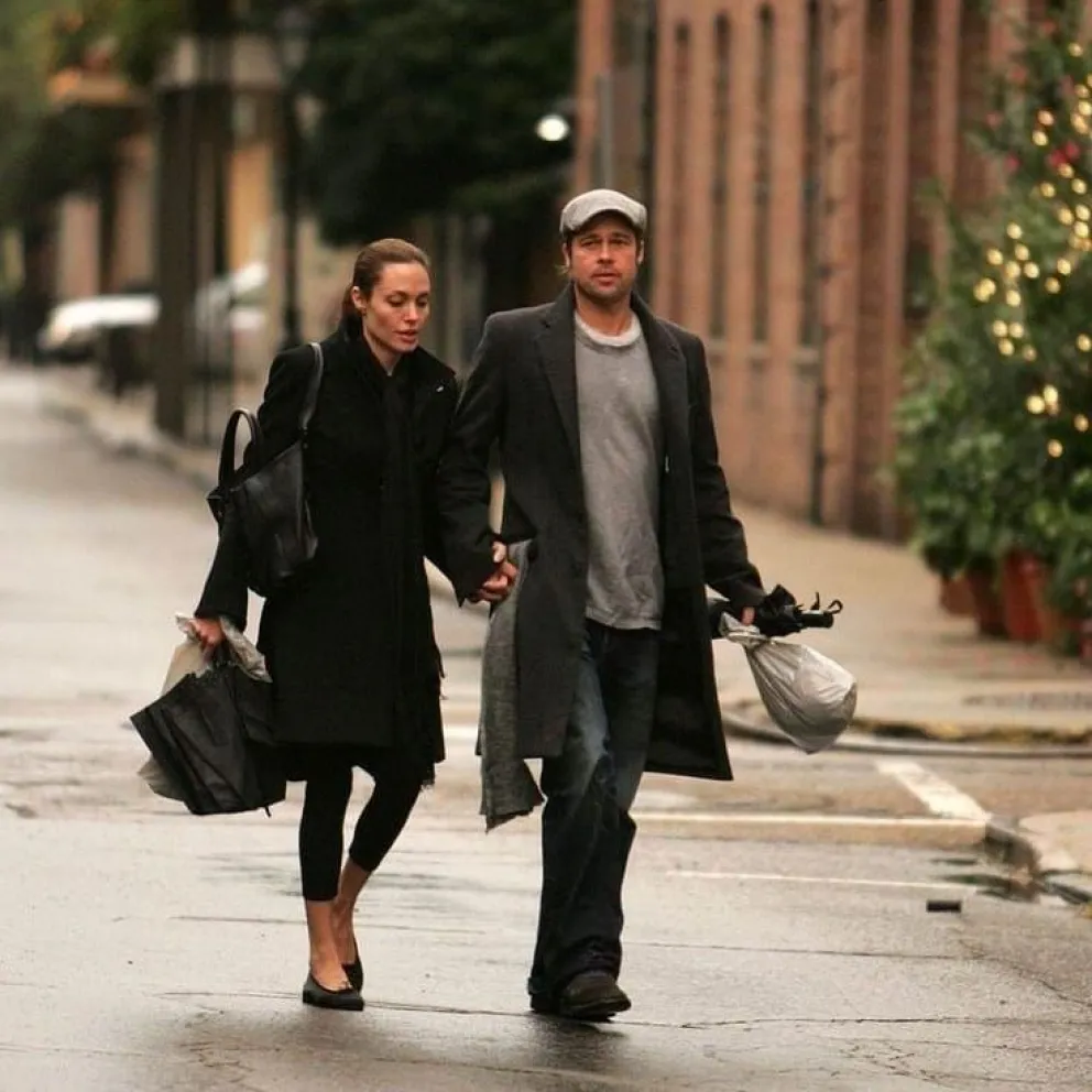 Angelina Jolie y Brad Pitt. Fuente: Twitter