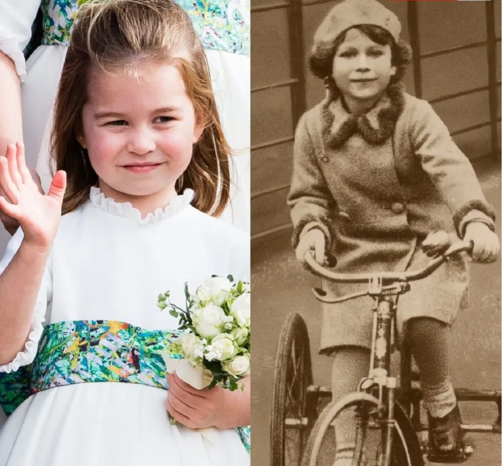 Príncesa Charlotte y Reina Isabel II. Fuente (Twitter)