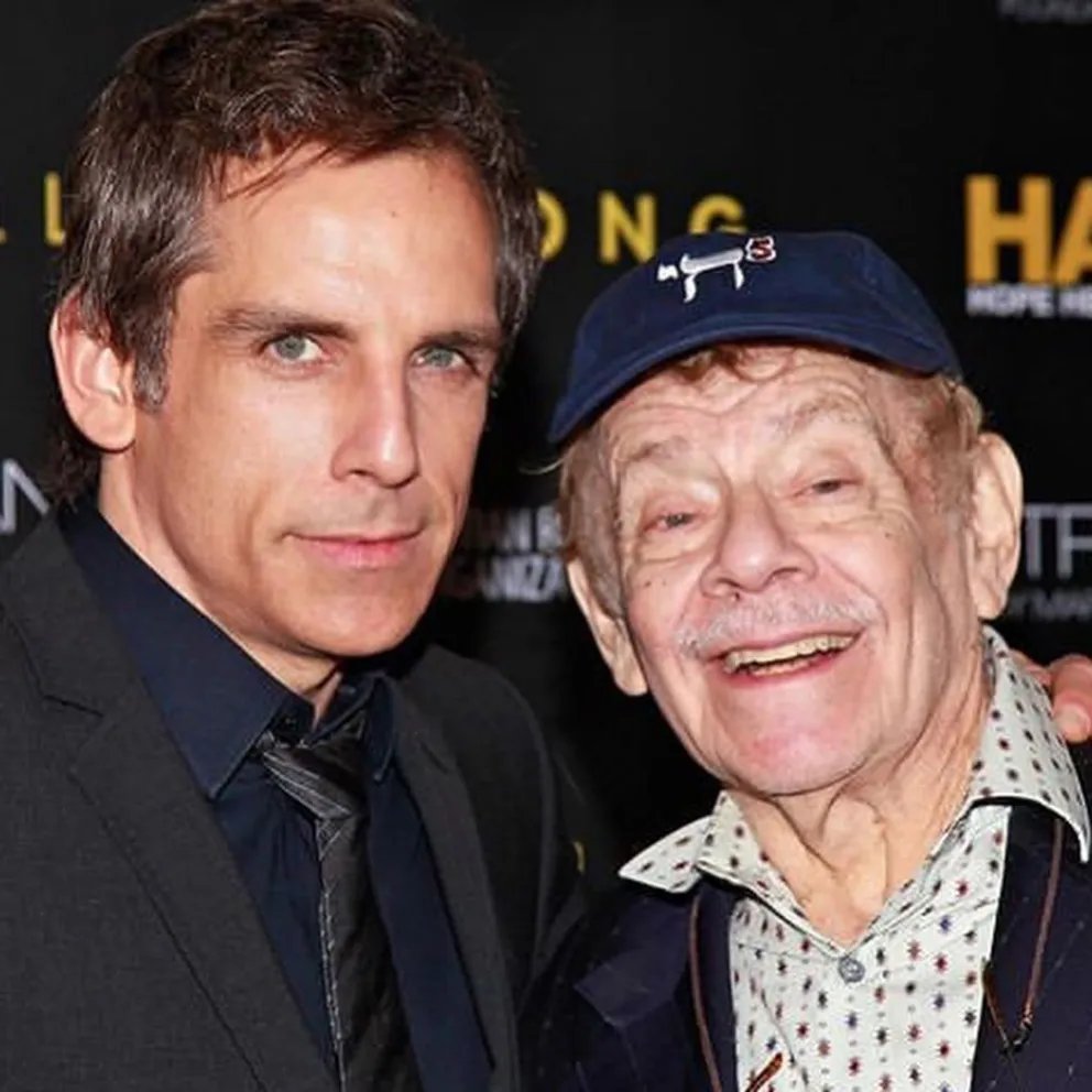 Jerry Stiller y su hijo, Ben Stiller. Fuente: Twitter