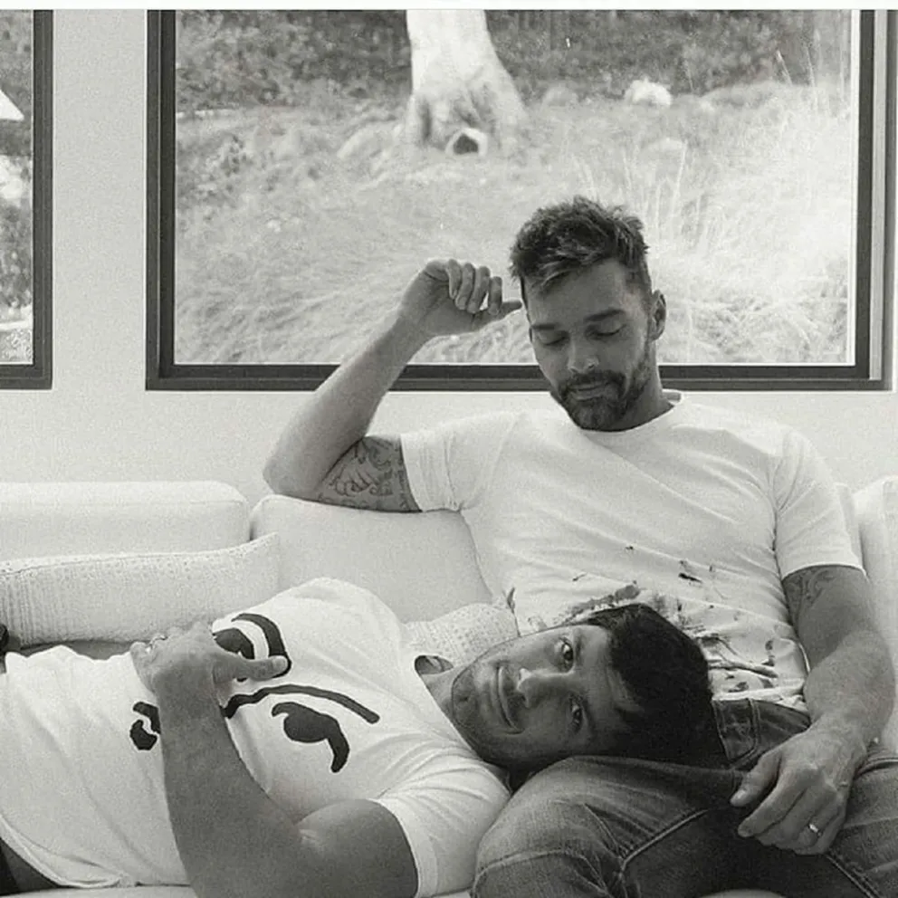 Ricky Martin y su esposo: (Fuente: Instagram)