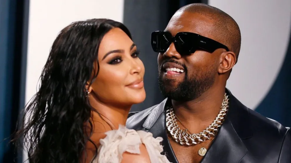 Kim Kardashian y Kanye West. Fuente: Twitter