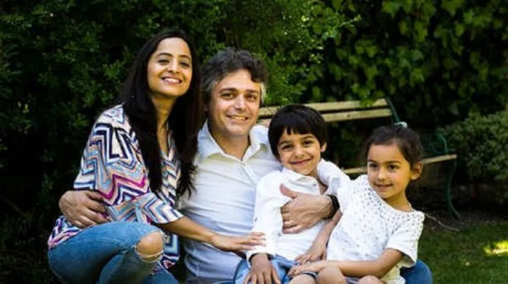 Alessandro Giardini y familia Foto: Twitter