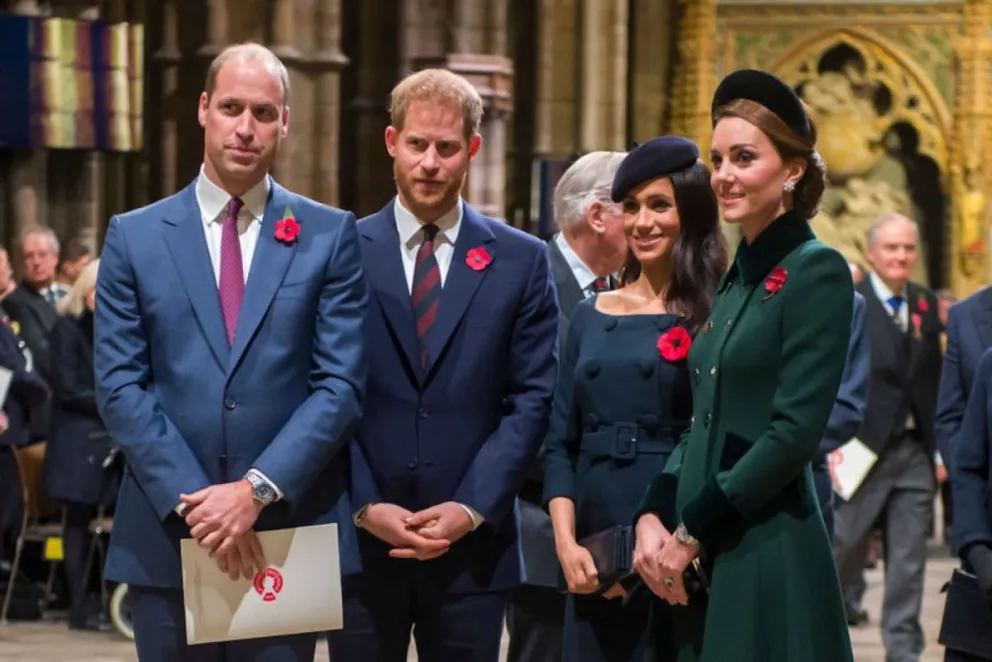 El príncipe William, Harry, Meghan Markle y Kate Middleton. Fuente: Instagram
