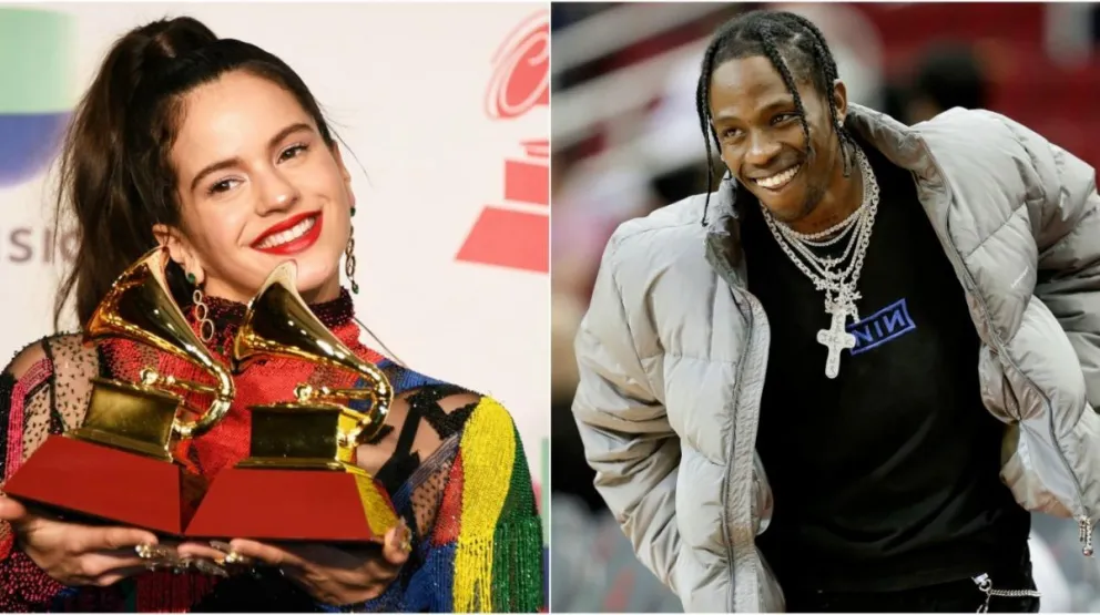 Rosalía y Travis Scott. Fuente: Instagram