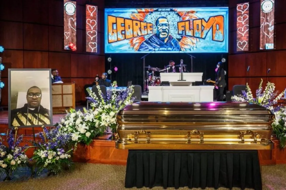 George Floyd, funeral. Fuente: twitter