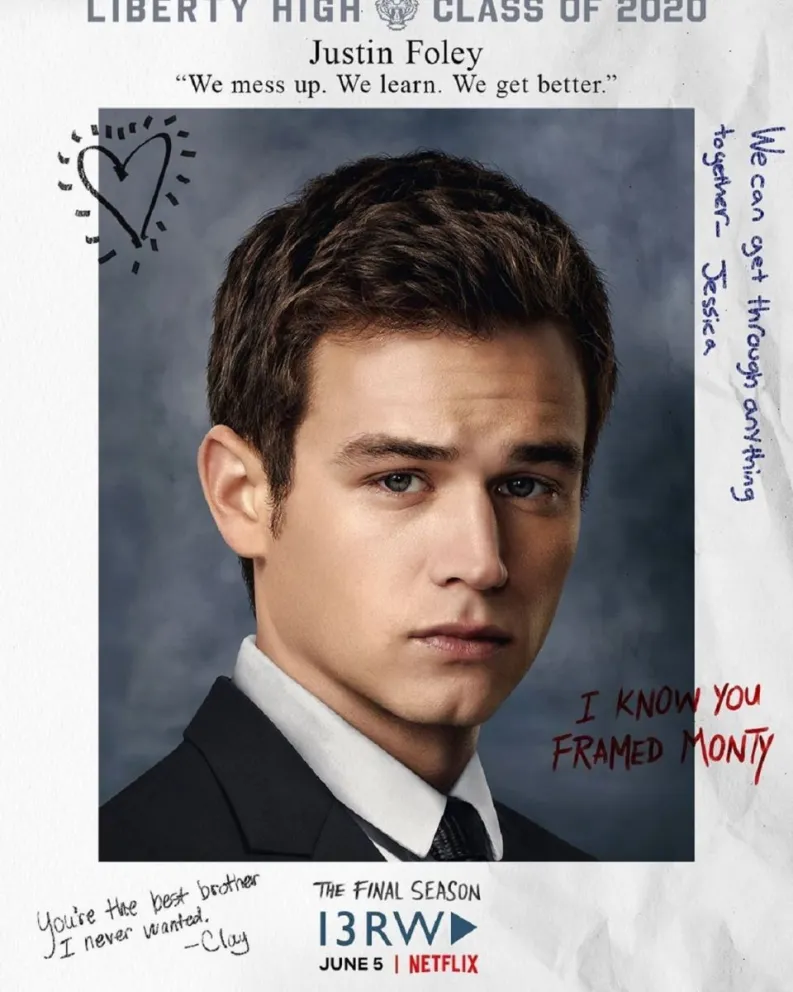 Justin Foley por Brandon Flynn. Fuente (Instagram)