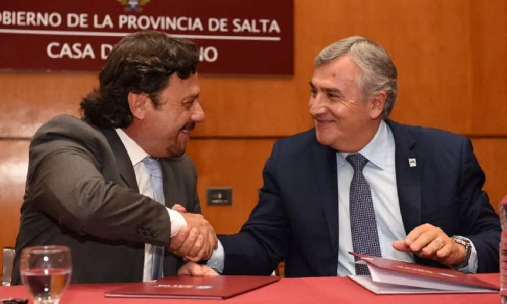 Gustavo Sáenz y Gerardo Morales. Fuente: Twitter