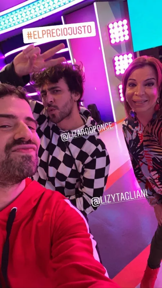 Martín Cirio, Lizardo Ponce y Lizy Tagliani. Fuente (Instagram)