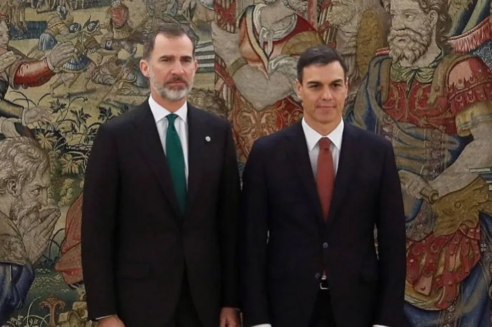 Rey Felipe de España y el mandatario Pedro Sánchez: Fuente: Instagram.