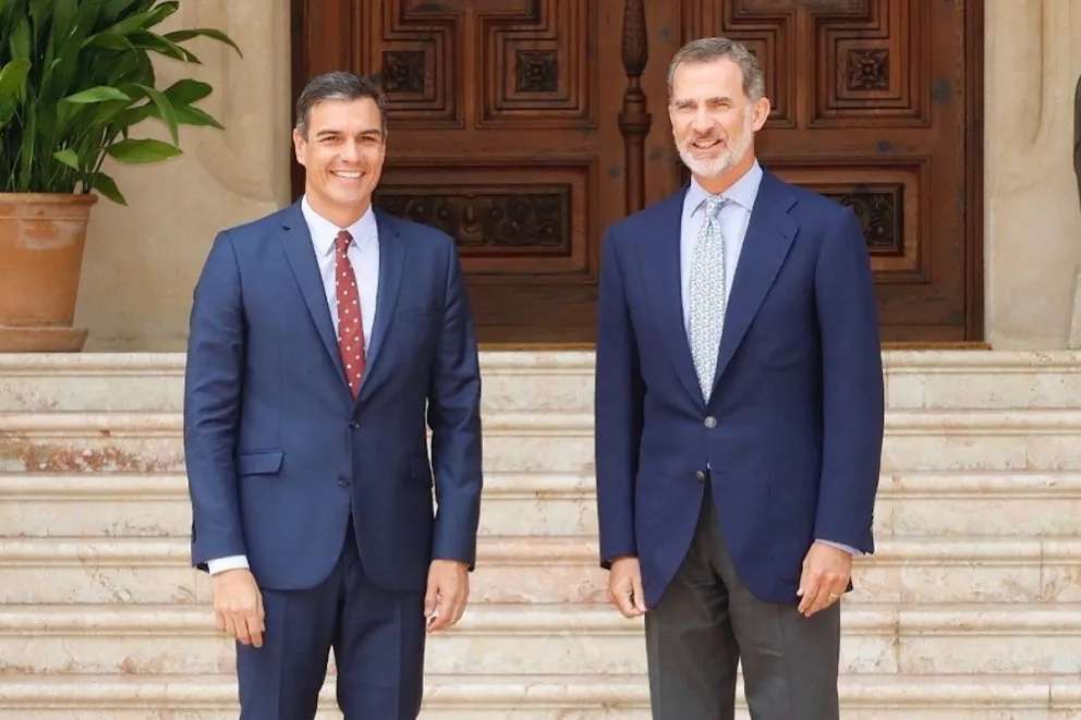 Rey Felipe y el jefe de gobierno español, Pedro Sánchez: Fuente: Instagram.