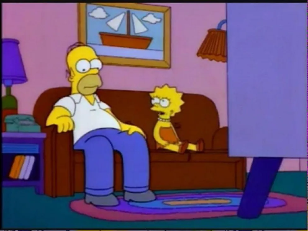 Homero y Lisa Simpson. Fuente (Twitter)