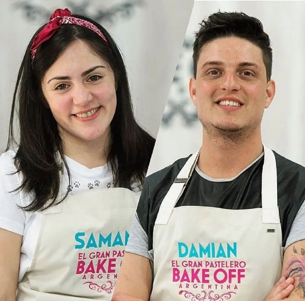 Samanta Casais y Damián Basile de Bake Off. Fuente (Instagram)