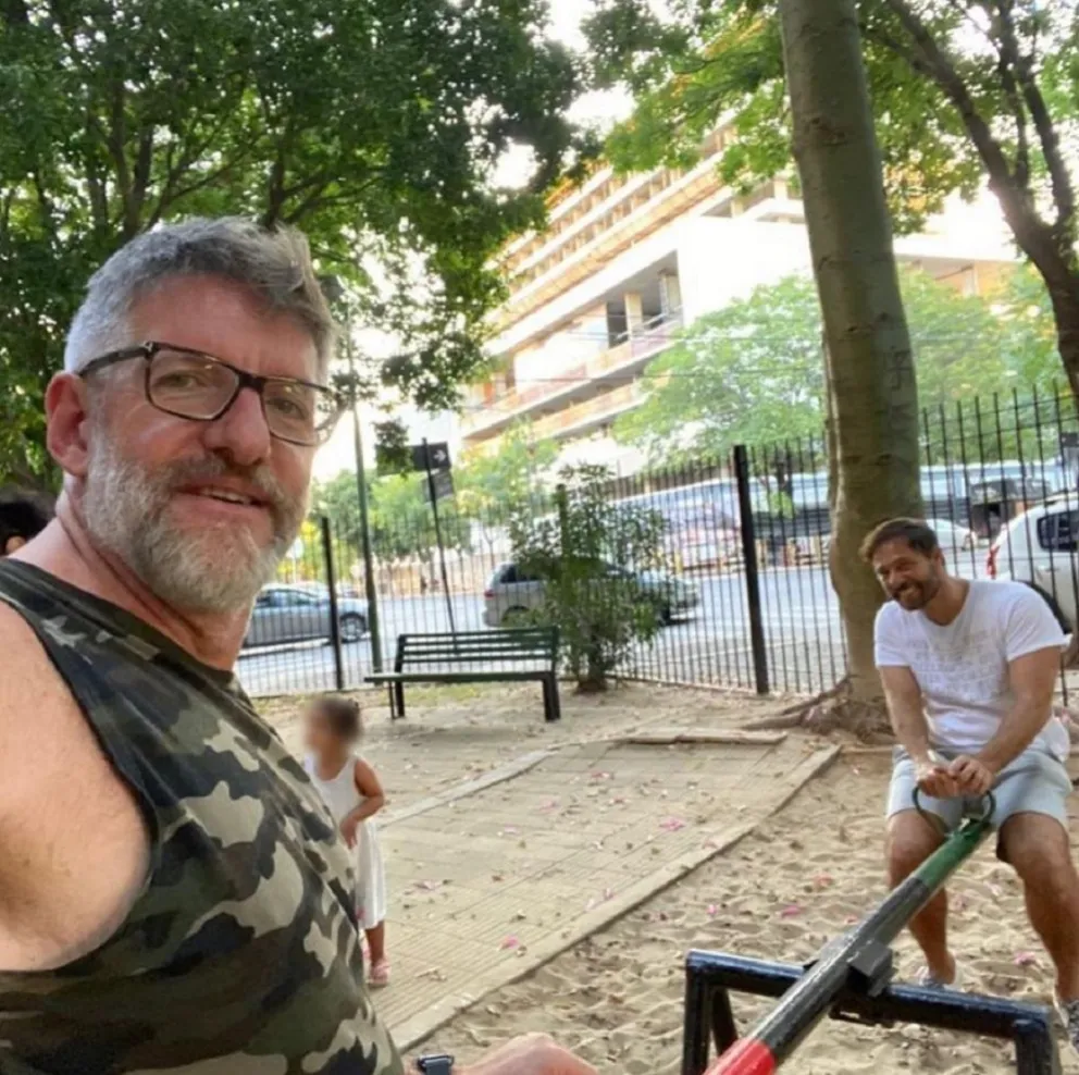 Luis Novaresio y su novio. Fuente (Instagram)