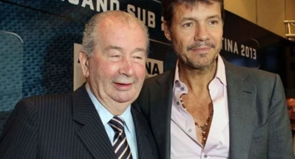 Julio Grondona y Marcelo Tinelli. Fuente: twitter