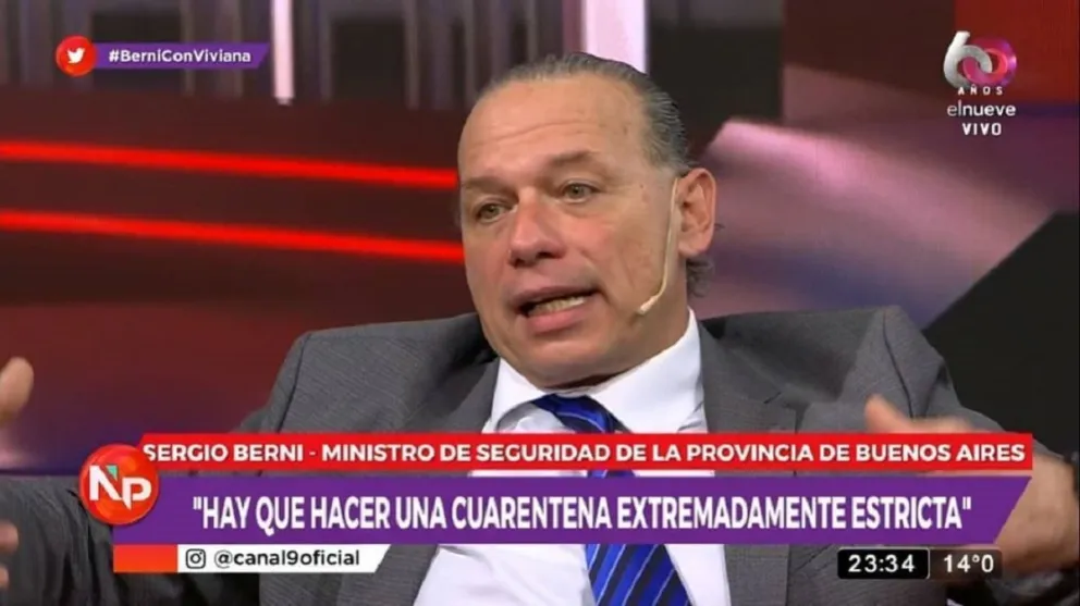 Para Sergio Berni, CFK es absolutamente inocente de todo lo que se la acusa