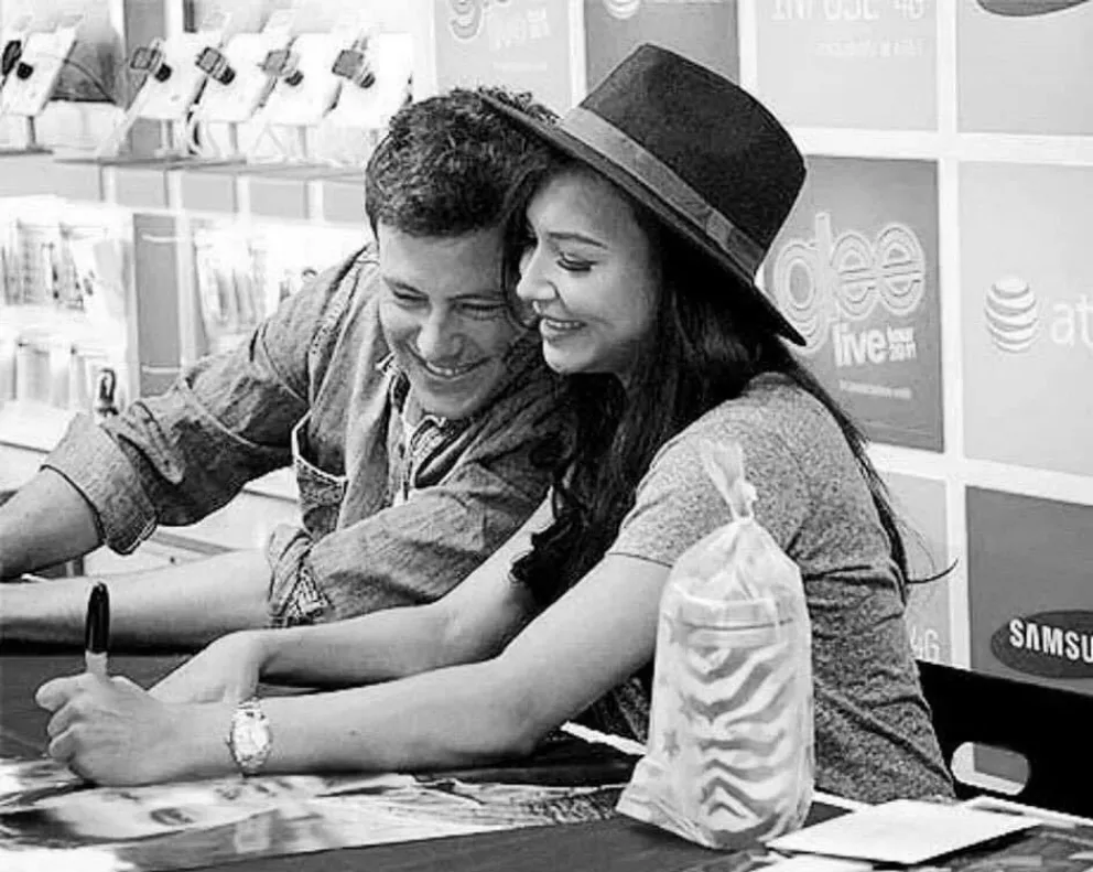 Cory Monteith y Naya Rivera. Fuente: twitter