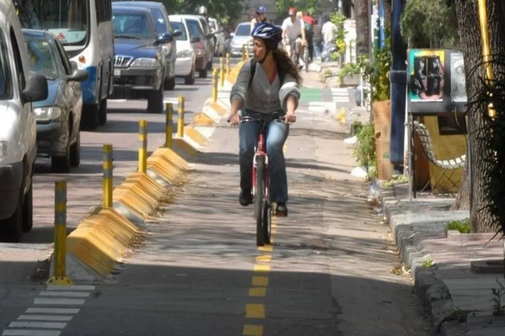 Colocan una nueva ciclovía en la ciudad