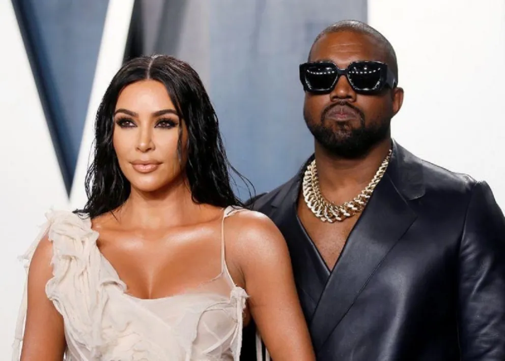 Kanye West y Kim Kardashian. Fuente (Instagram)