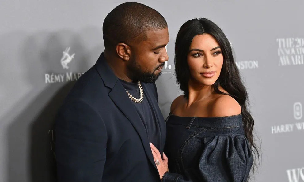 Kanye West y Kim Kardashian. Fuente: Instagram 