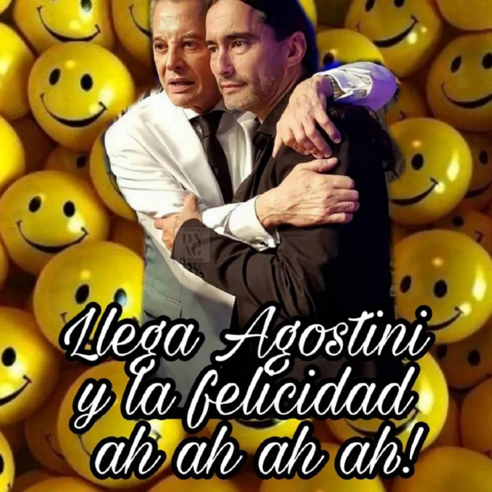Julio Iglesias y Daniel Agostini. Fuente (Twitter)