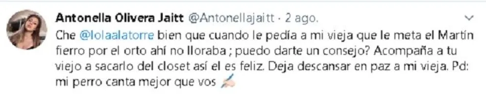 Lola Latorre. Fuente: instagram