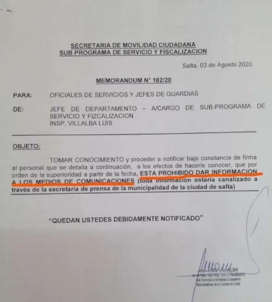 Por orden del Municipio, los medios de comunicación no podrán contar con ciertas fuentes de información
