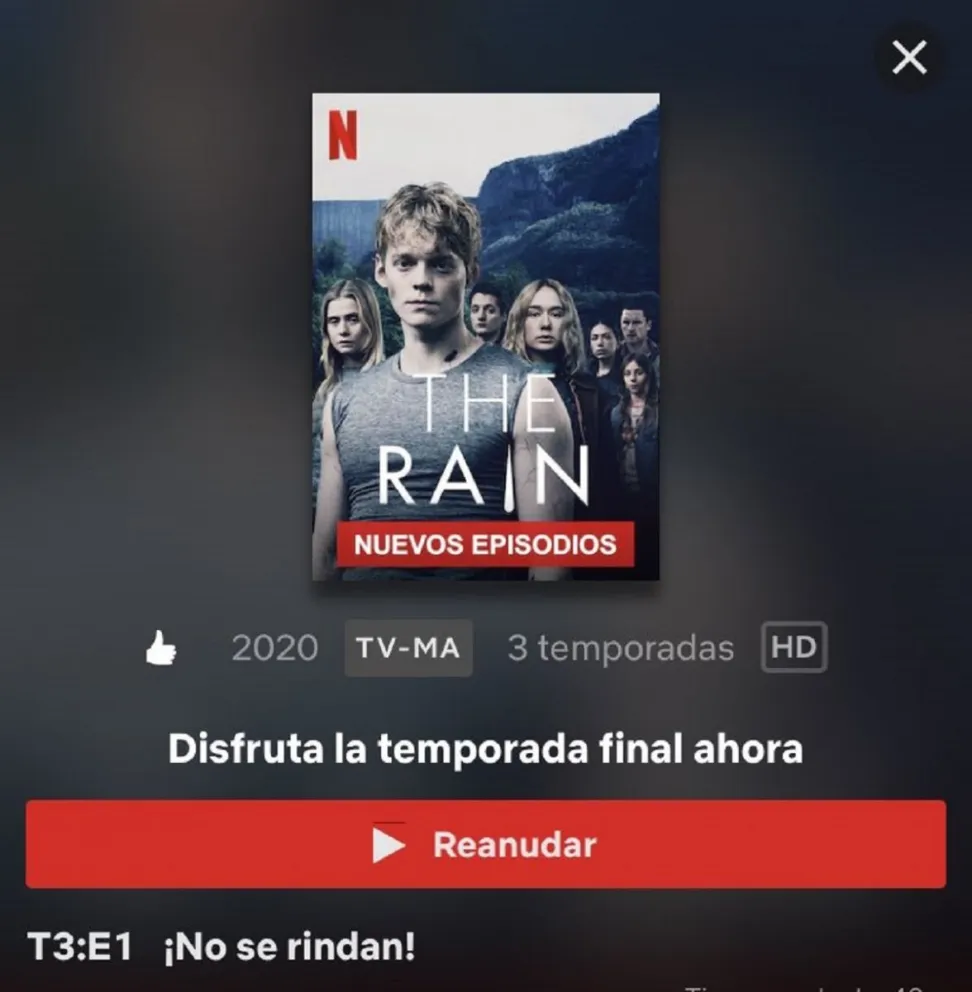 The Rain. Fuente (Twitter)