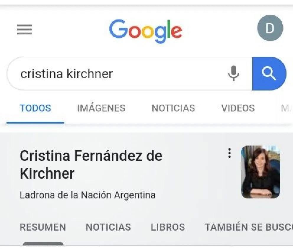 Cristina Kirchner. Fuente: twitter